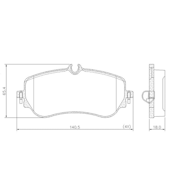 Juego de Pastillas de freno Traseras Volkswagen Amarok 2018 - 2023