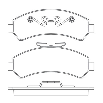 Juego de Pastillas de freno Delanteras Chevrolet S10 Apache 4x4 1997 - 2012