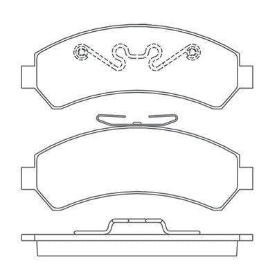 Juego de Pastillas de freno Delanteras Chevrolet S10 Apache 4x4 1997 - 2012