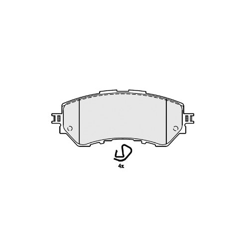 Juego de Pastillas de freno Delanteras Toyota Yaris 2014 - 2019