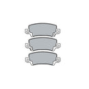 Juego de Pastillas de freno Traseras Toyota Corolla 2003 - 2008-1