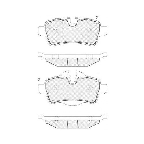 Juego de Pastillas de freno Traseras Mini Cooper R58/R59 2012 - 2015