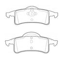 Par de Pastillas de freno Traseras Jeep Grand Cherokee 1999-2005-2