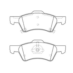 Juego de Pastillas de freno Delanteras Dodge Caravan 2001 - 2007