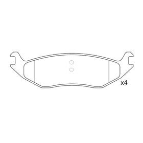 Juego de Pastillas de freno Traseras Dodge Durango 2003 - 2010