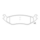 Juego de Pastillas de freno Traseras Dodge Ram 1500 2002 - 2018-1
