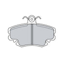 Juego de Pastillas de freno Delanteras Citroen Zx 1.6 1991 - 1999-1