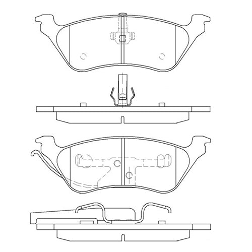 Juego de Pastillas de freno Traseras Dodge Grand Caravan 2001 - 2007