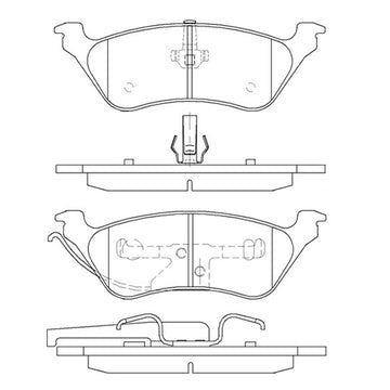 Juego de Pastillas de freno Traseras Dodge Grand Caravan 2001 - 2007