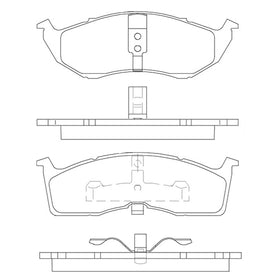 Juego de Pastillas de freno Delanteras Chrysler Grand Caravan 1996 - 2000 - 0