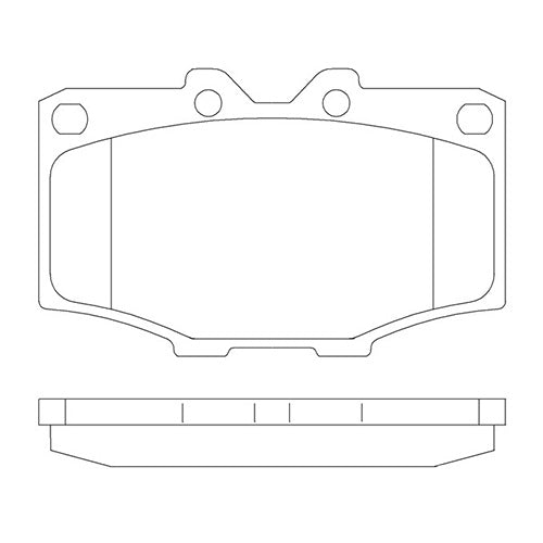 Par de Pastillas de freno Delanteras Toyota Land Cruiser 1976-1991