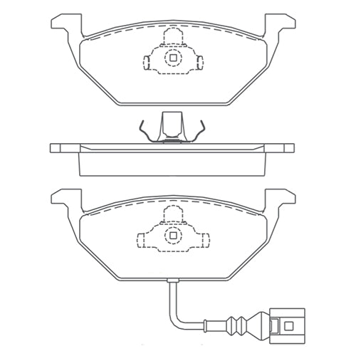 Pastillas de freno Delantera Volkswagen Bora 2.0 1999 - 2014 - 0