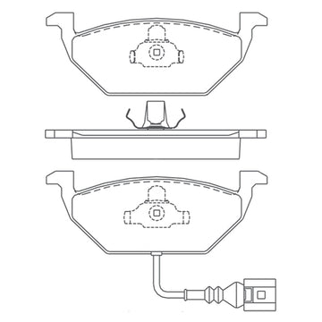 Juego de Pastillas de freno Delanteras Audi A3 1.6 2002 - 2003 - 0