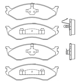 Juego de Pastillas de freno Delanteras Jeep Wrangler 1995 - 2006