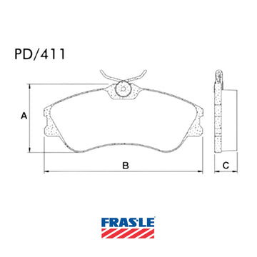 Juego de Pastillas de freno Delanteras Peugeot 306 1.8 1994 - 2001