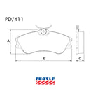 Juego de Pastillas de freno Delanteras Citroen Xsara Picasso 1.9 2002 - 2012