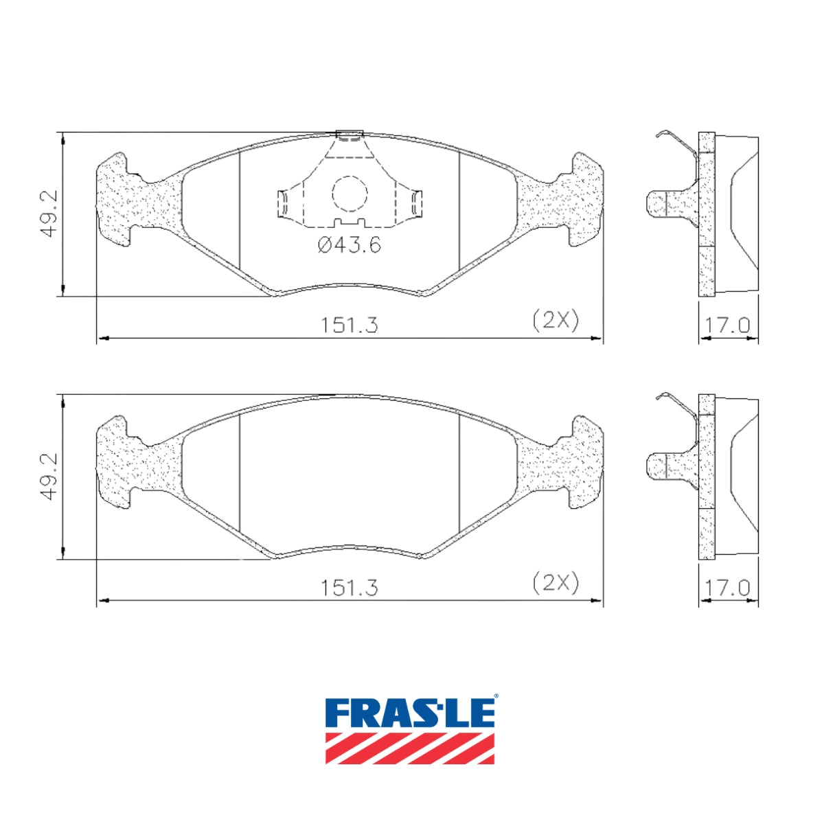 Pastillas de freno Delanteras Fiat Uno 1.4 2007 - 2009 - 0