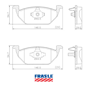 Juego de Pastillas de freno Delanteras Brilliance V5 2013 - 2017