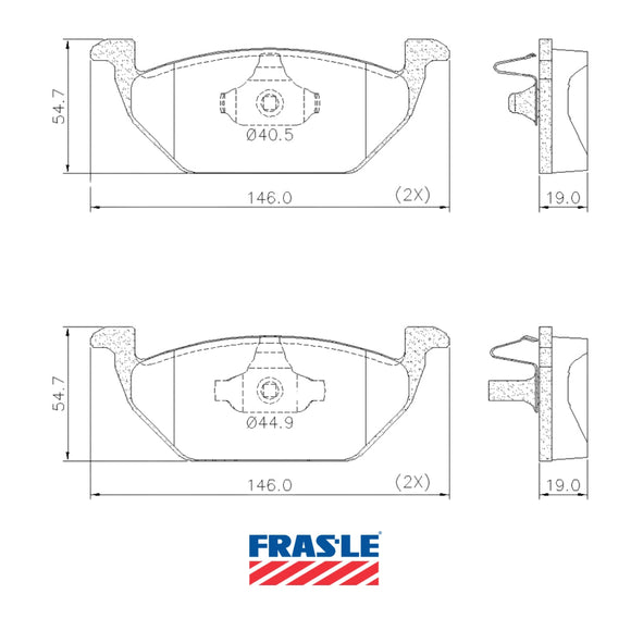 Juego de Pastillas de freno Delanteras Volkswagen Caddy 2008 - 2015