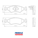 Juego de Pastillas de freno Delanteras Ford Escort 1986 - 1992
