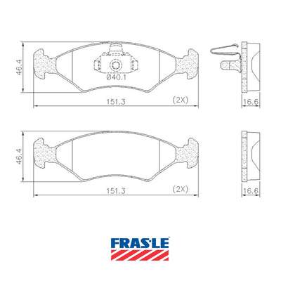 Juego de Pastillas de freno Delanteras Ford Ka 1.6 2000 - 2010