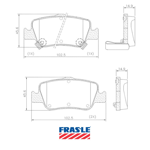 Juego de Pastillas de freno Traseras Toyota Auris 1.6 2013 - 2019