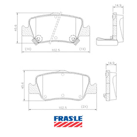 Juego de Pastillas de freno Traseras Toyota Corolla 1.6 2011 - 2019