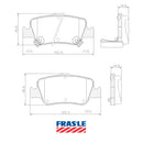 Juego de Pastillas de freno Traseras Toyota Corolla 1.8 2008 - 2011