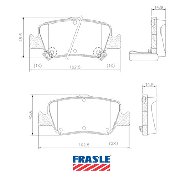 Juego de Pastillas de freno Traseras Toyota Corolla 1.8 2008 - 2011
