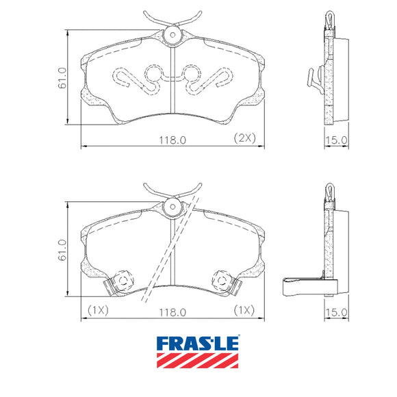 Juego de Pastillas de freno Delanteras Honda Civic 1999 - 2006