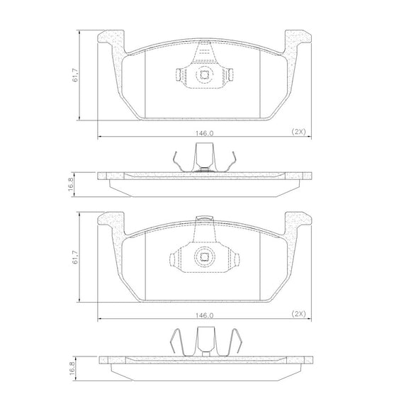 Juego de Pastillas de freno Delanteras Volkswagen T-Cross 2019 - 2022